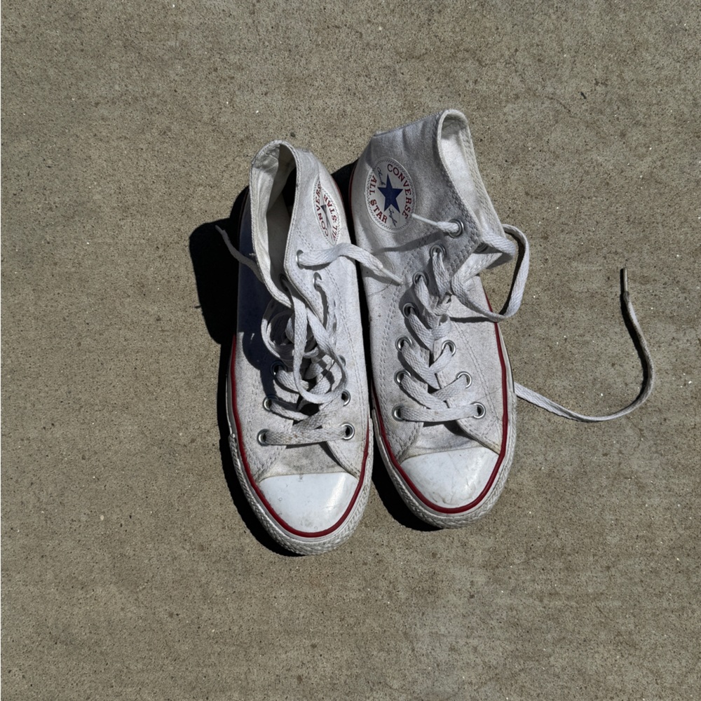 Converse White High-Top Sneakers Classic Canvas Design